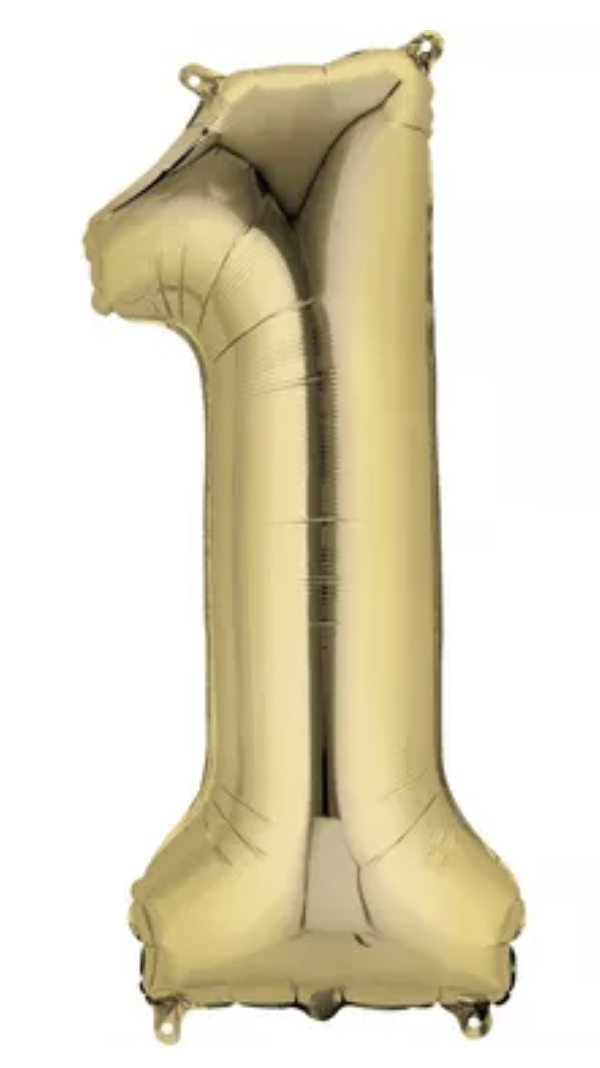 34in White Gold Number Balloon (1)