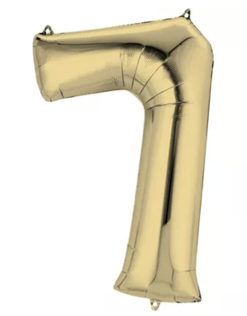 34in White Gold Number Balloon (7)