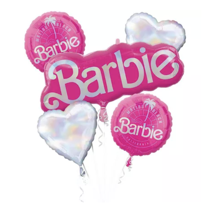 Barbie Foil Balloon Bouquet, 5pc