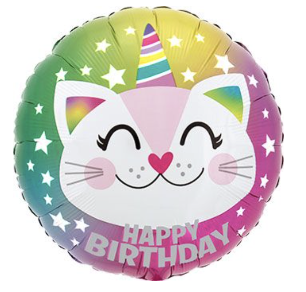 Happy Birthday Caticorn Mylar