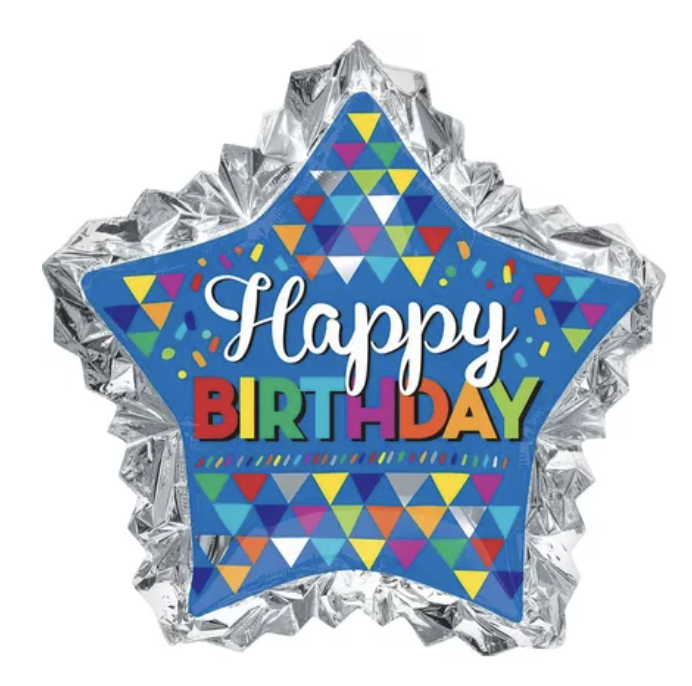 Giant Scalloped Edge Star Birthday Balloon 36in