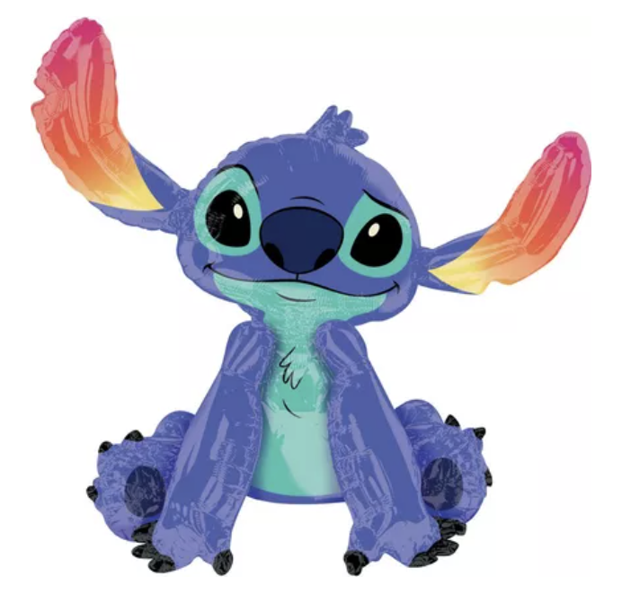 Gliding Stitch Foil Balloon, 34in x 38in - Disney Lilo & Stitch
