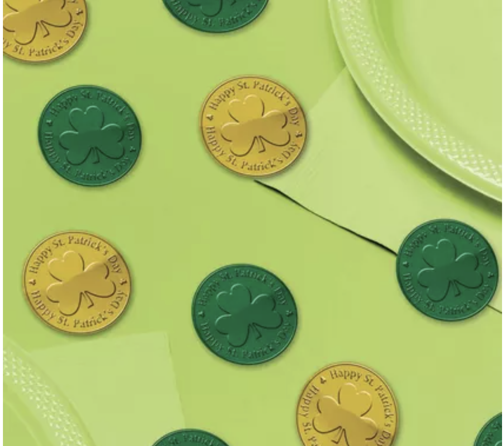 Green & Gold Coin Table Scatter 100ct