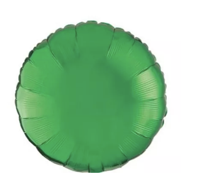 Festive Green Round Foil Balloon, 17in