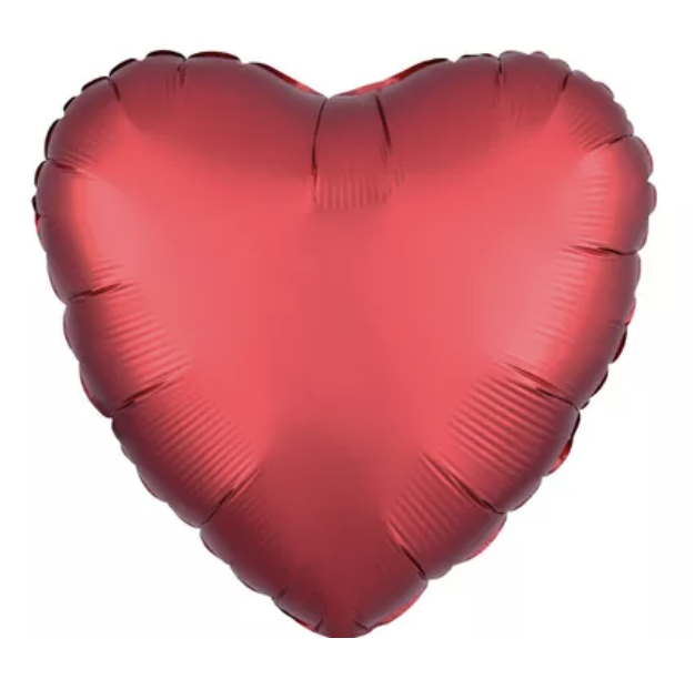 17in Red Satin Heart Balloon