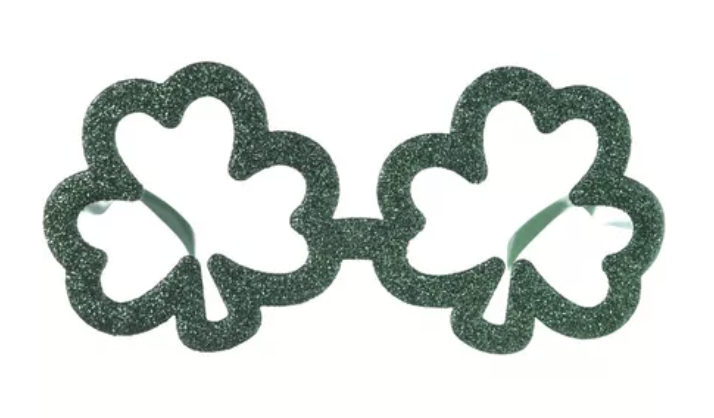 Glitter Shamrock Glasses