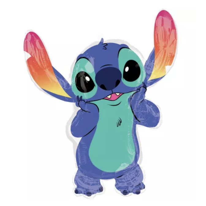 Stitch-Shaped Foil Balloon, 33in - Disney Lilo & Stitch